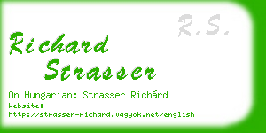 richard strasser business card